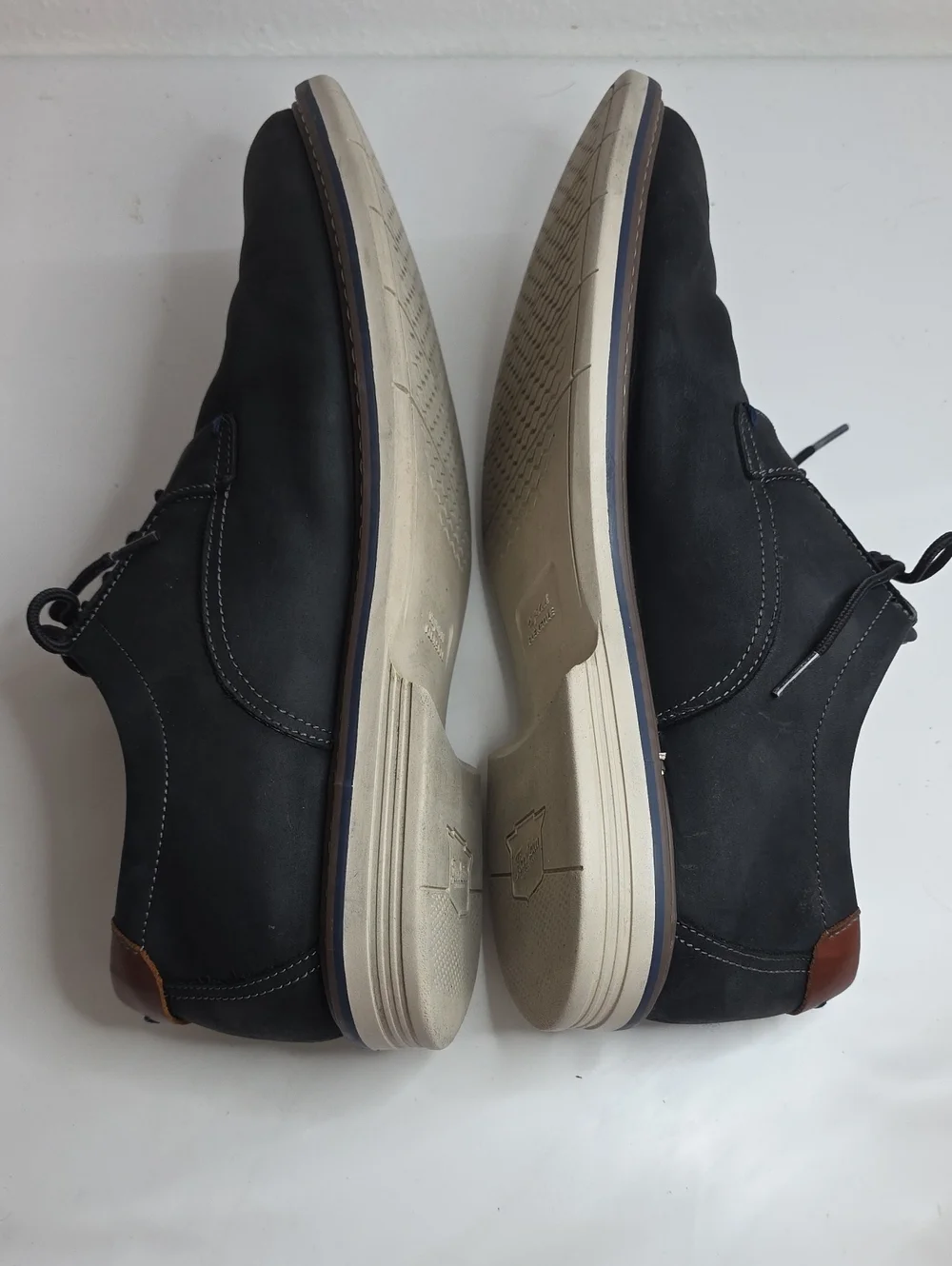 FLORSHEIM NORWALK PLAIN TOE BLACK NUBUCK CASUAL OXFORDS MENS 11.5W VGUC SLEEK